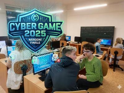 Naši žáci v národním finále kybernetické soutěže CyberGame 2025