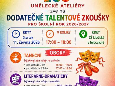 Máte doma talent? ZUŠ Umělecké ateliéry otevírá obory přímo na naší škole!