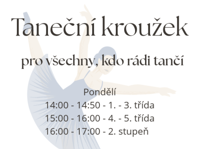 Nový taneční kroužek od září 2026