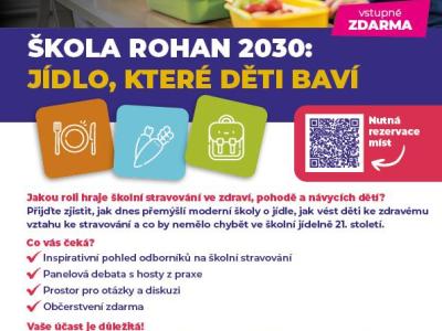Pozvánka na  akci Škola Rohan 2030: Jídlo, které děti baví