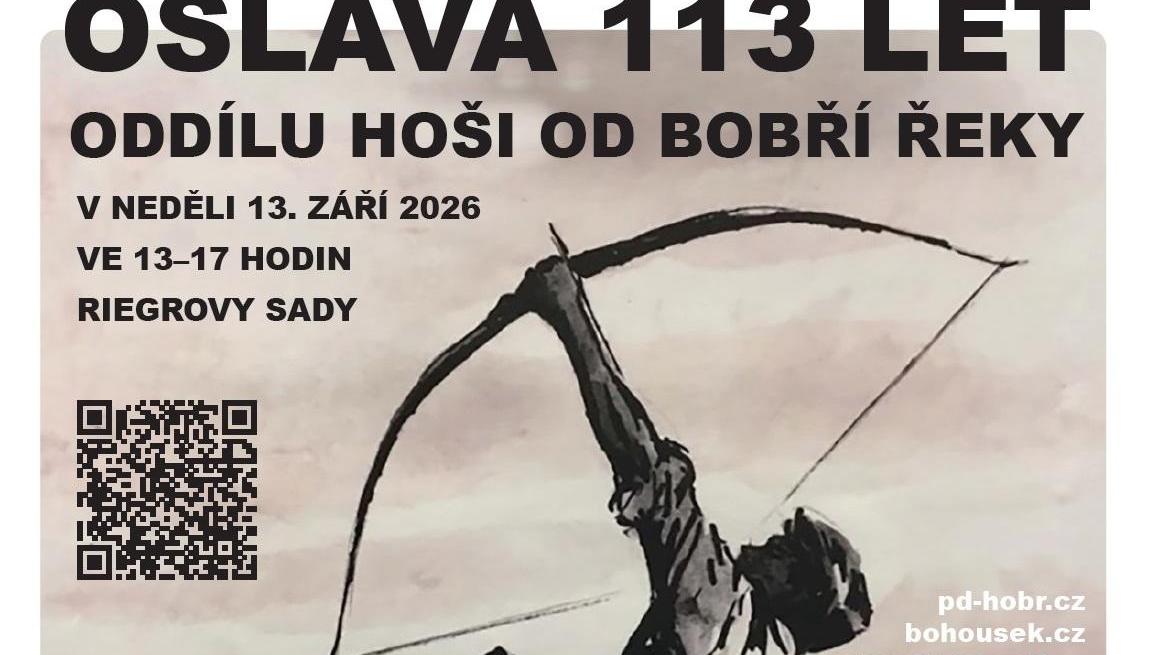 Pozvánka na akci Oslava 113 let oddílu Hoši od Bobří řeky