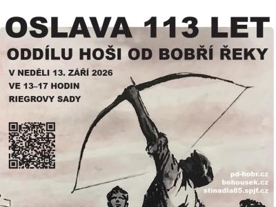 Pozvánka na akci Oslava 113 let oddílu Hoši od Bobří řeky