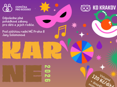 19.9. KARNEVAL – Odpoledne plné pohádkové zábavy pro děti a jejich rodiče