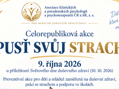 Pusť svůj strach 2026: Zapojujeme se do akce k Podpoře duševního zdraví
